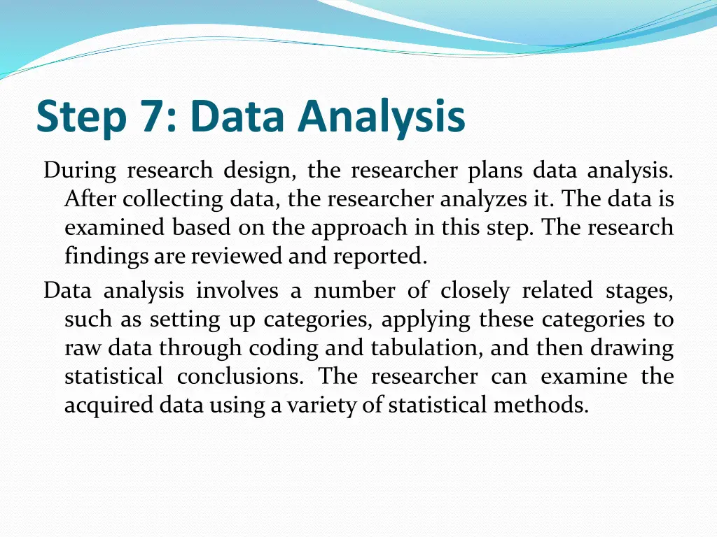 step 7 data analysis