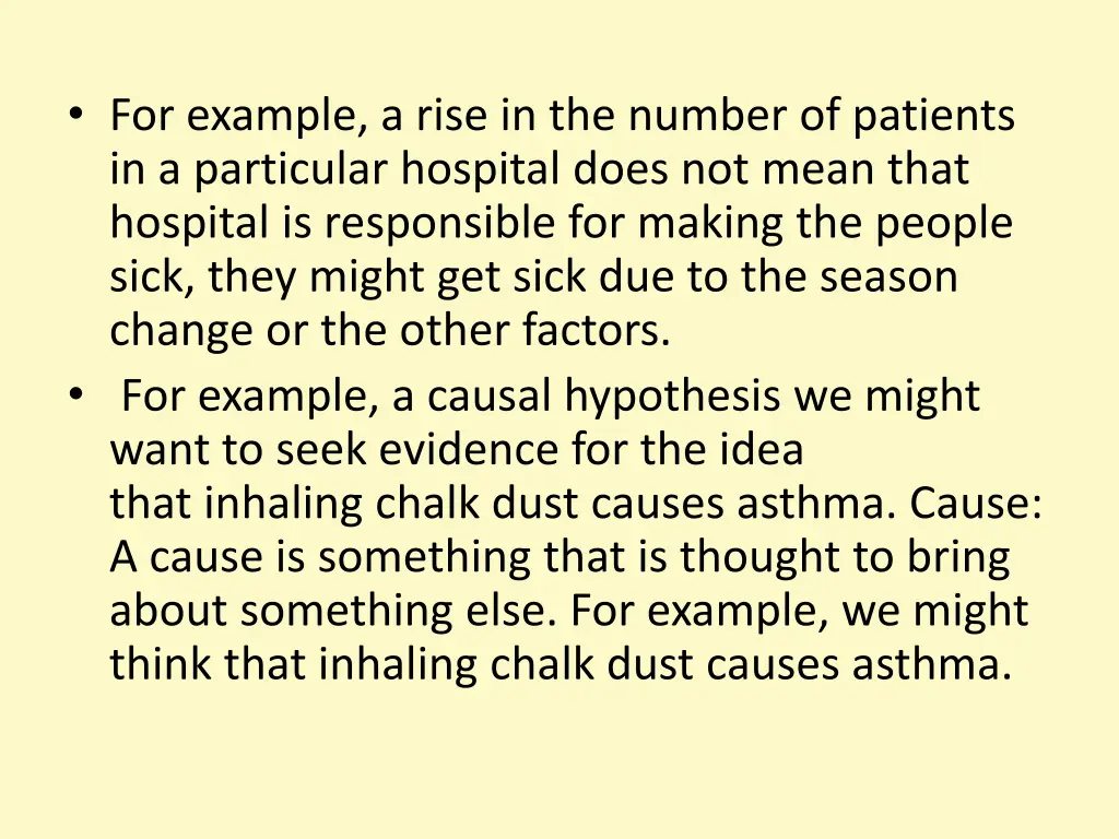 for example a rise in the number of patients