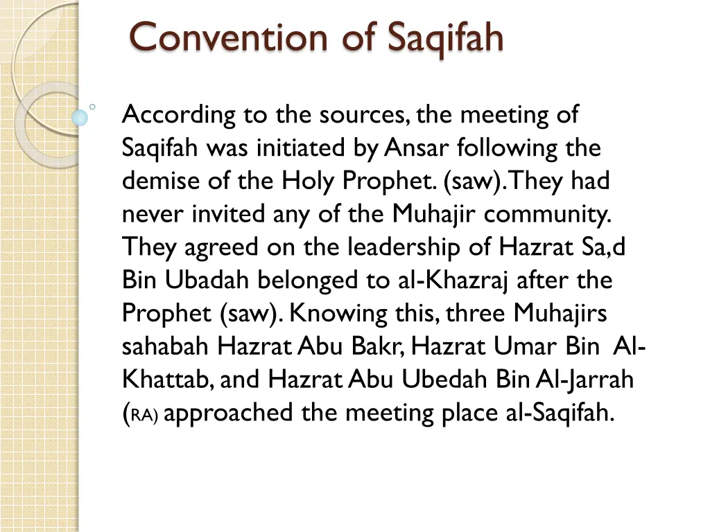 convention of saqifah 1