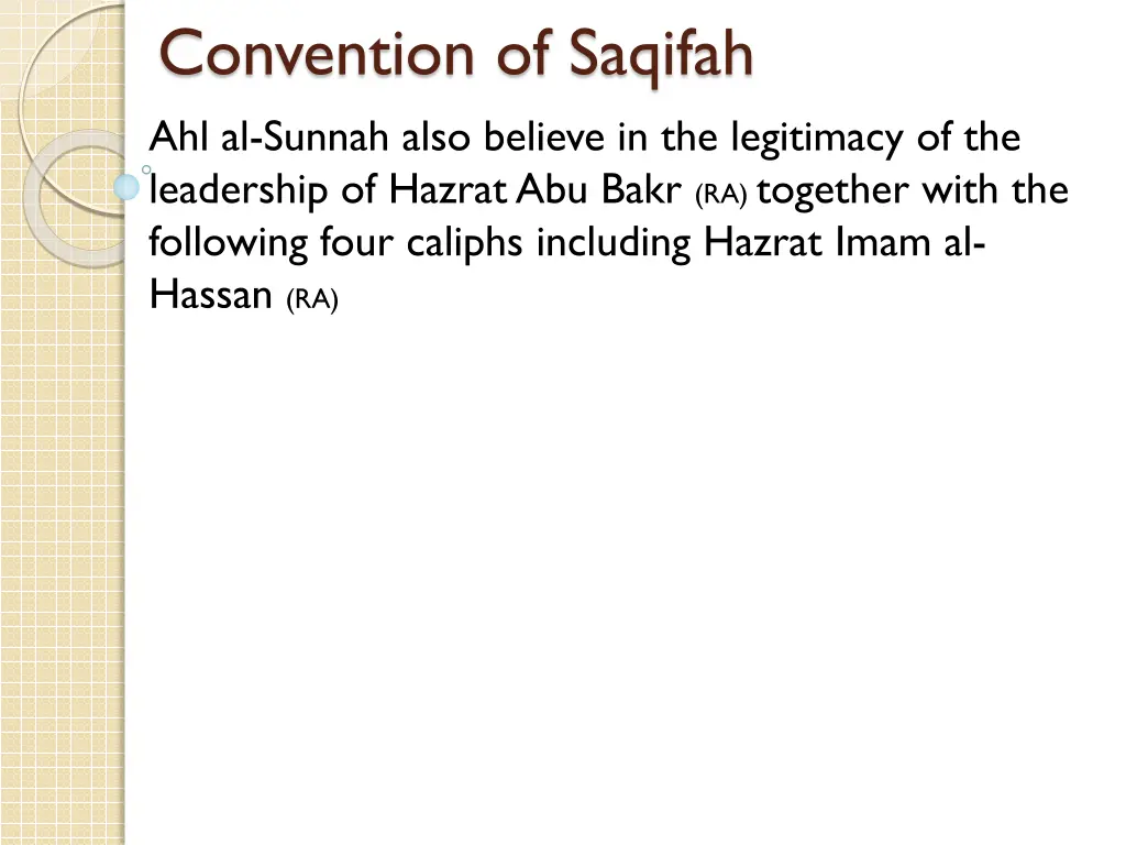 convention of saqifah ahl al sunnah also believe