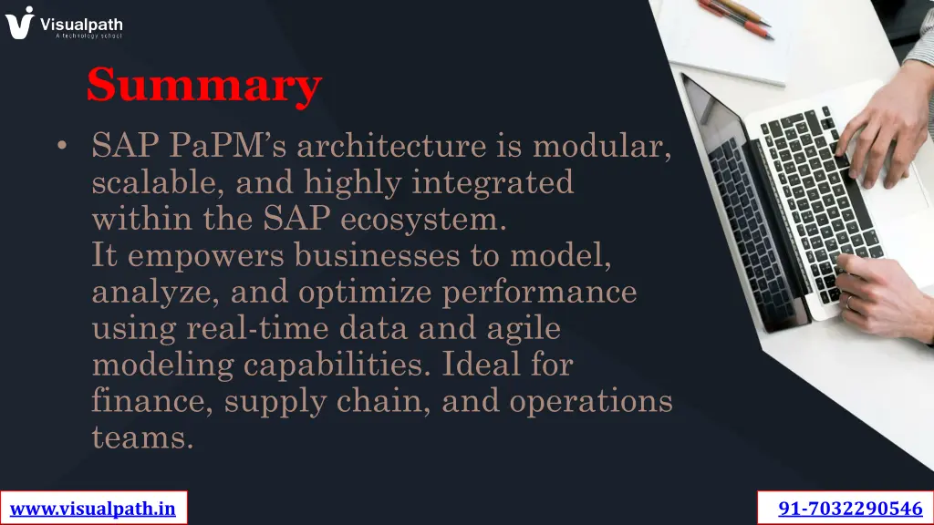 summary sap papm s architecture is modular