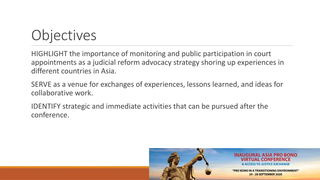 objectives