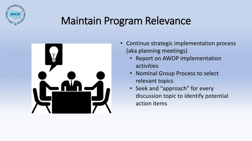 maintain program relevance maintain program