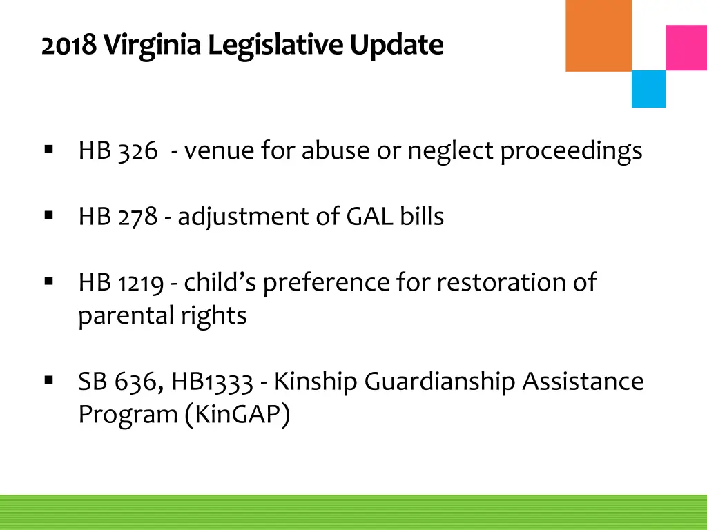 2018 virginia legislative update