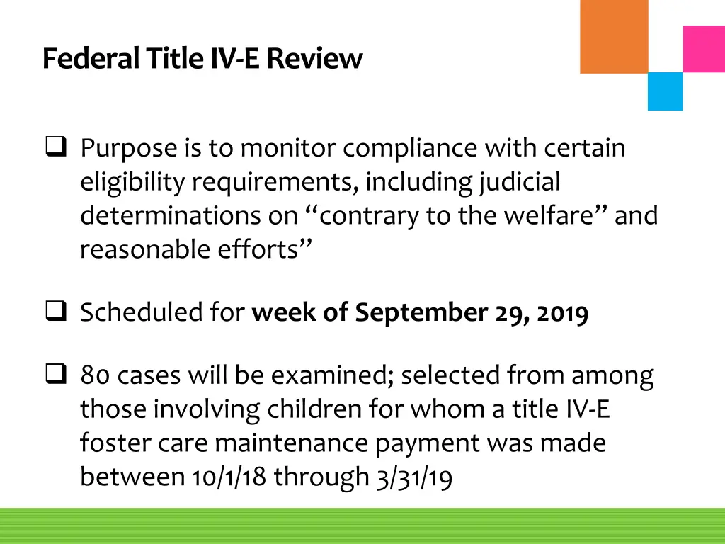 federal title iv e review