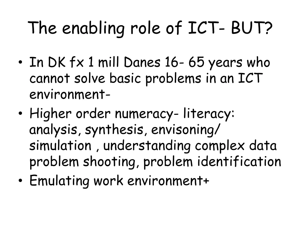 the enabling role of ict but