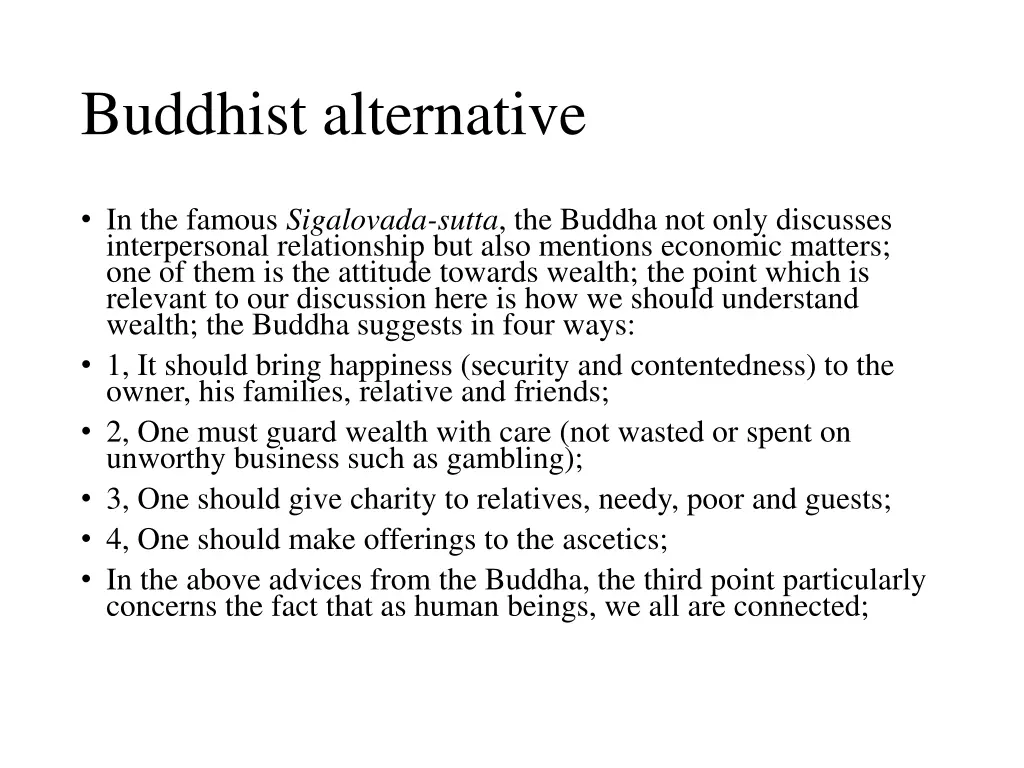 buddhist alternative