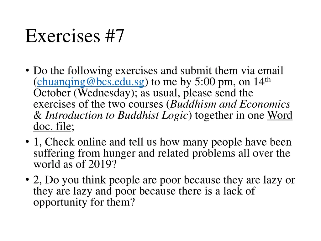 exercises 7