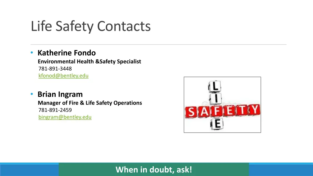 life safety contacts