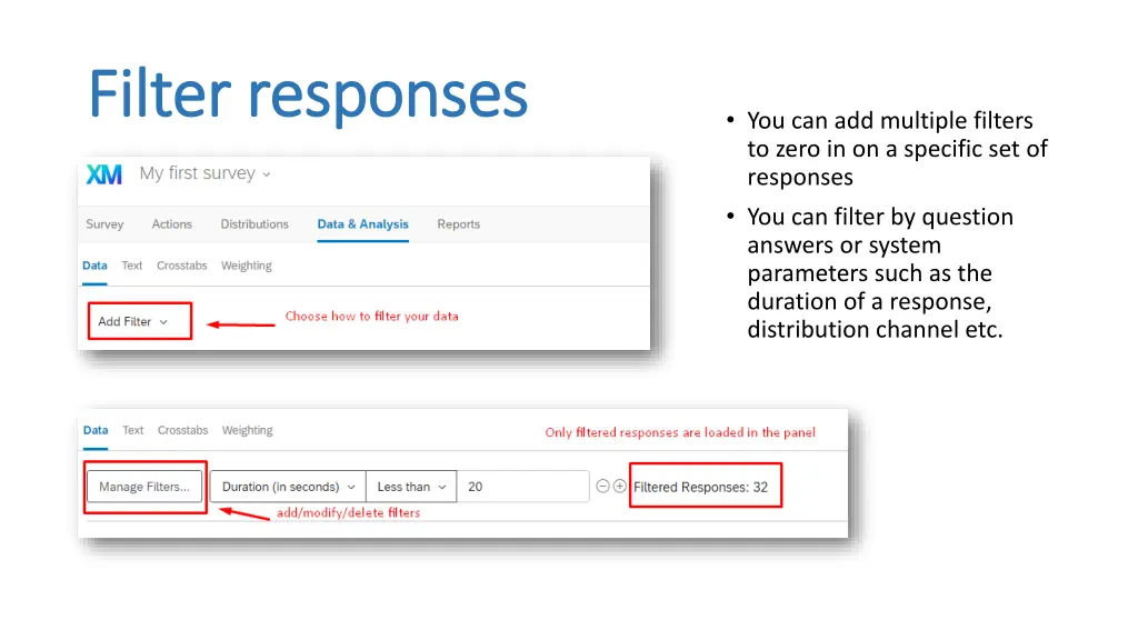 filter responses filter responses