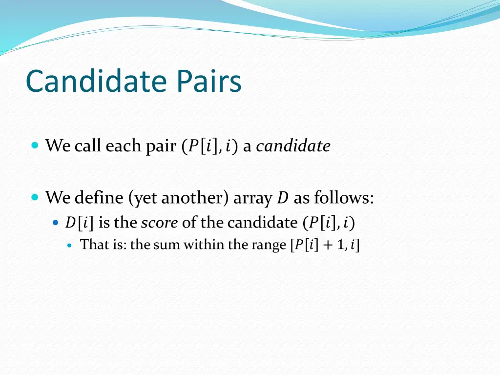 candidate pairs