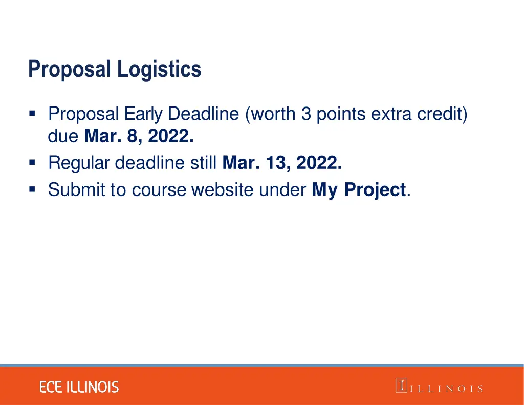 proposal logistics