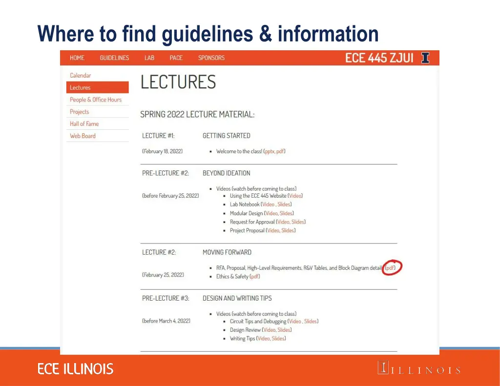 where to find guidelines information
