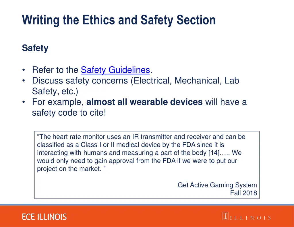 writing the ethics and safety section 1