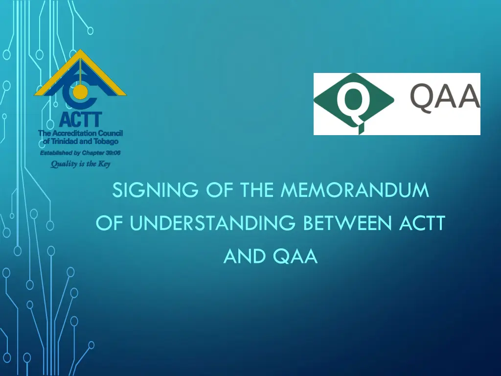 signing of the memorandum of understanding