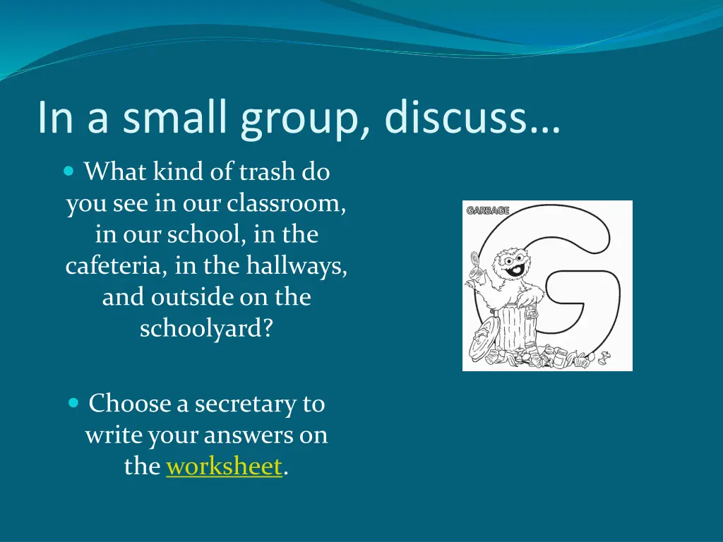 in a small group discuss