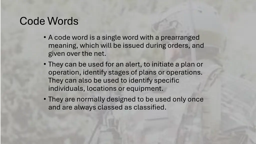 code words