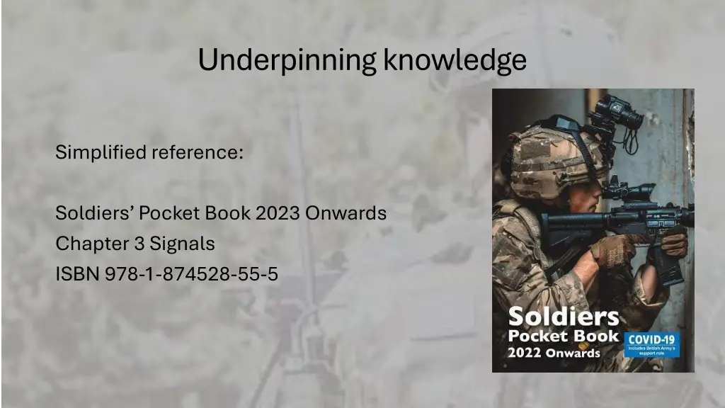 underpinning knowledge