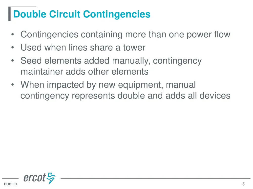 double circuit contingencies