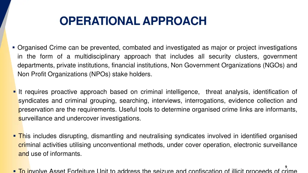 operational approach