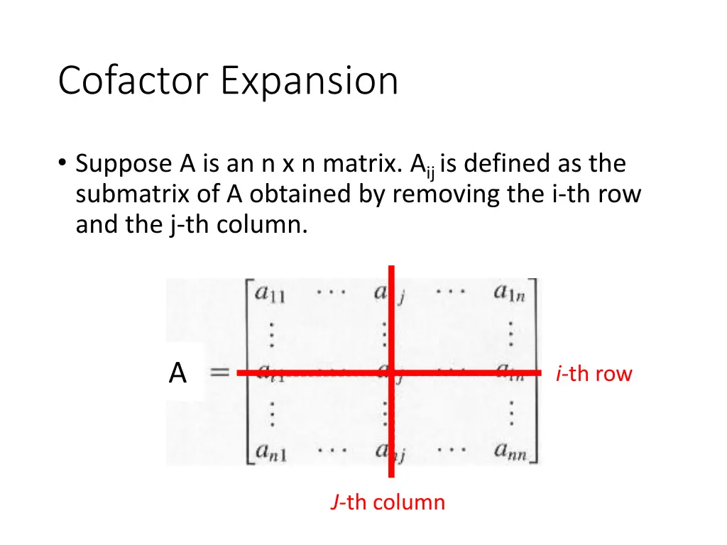 cofactor expansion