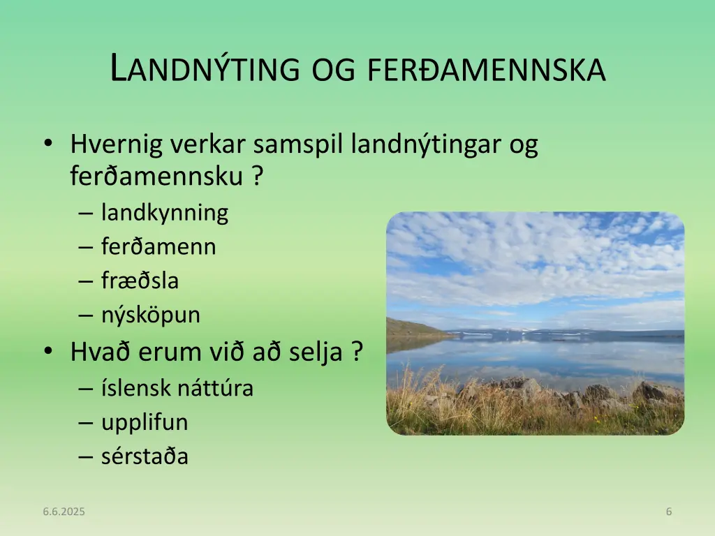 l andn ting og fer amennska