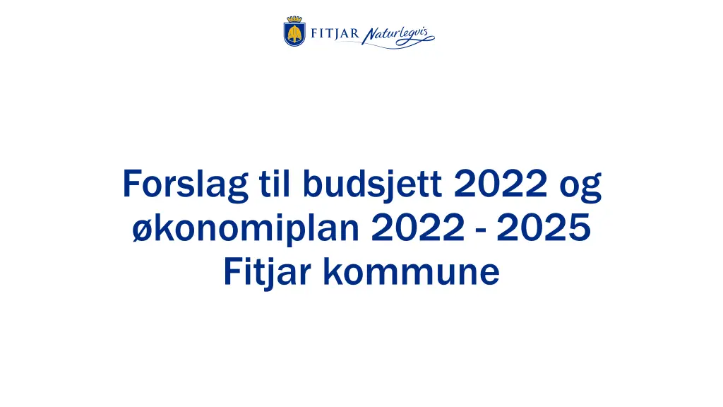 forslag til budsjett 2022 og konomiplan 2022 2025