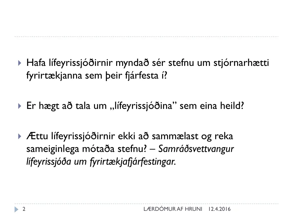 hafa l feyrissj irnir mynda s r stefnu