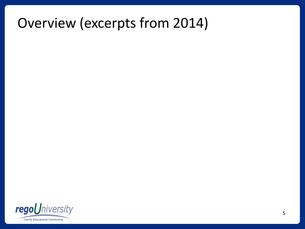 overview excerpts from 2014