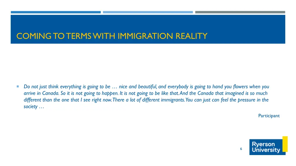 coming to terms with immigration reality