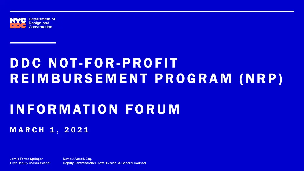 ddc not for profit reimbursement program nrp