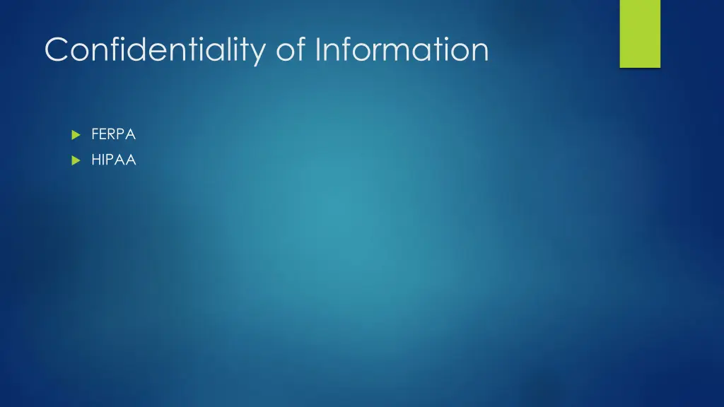 confidentiality of information