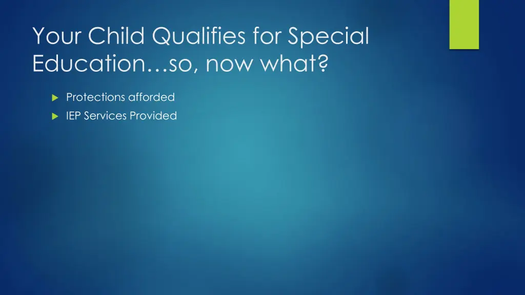 your child qualifies for special education