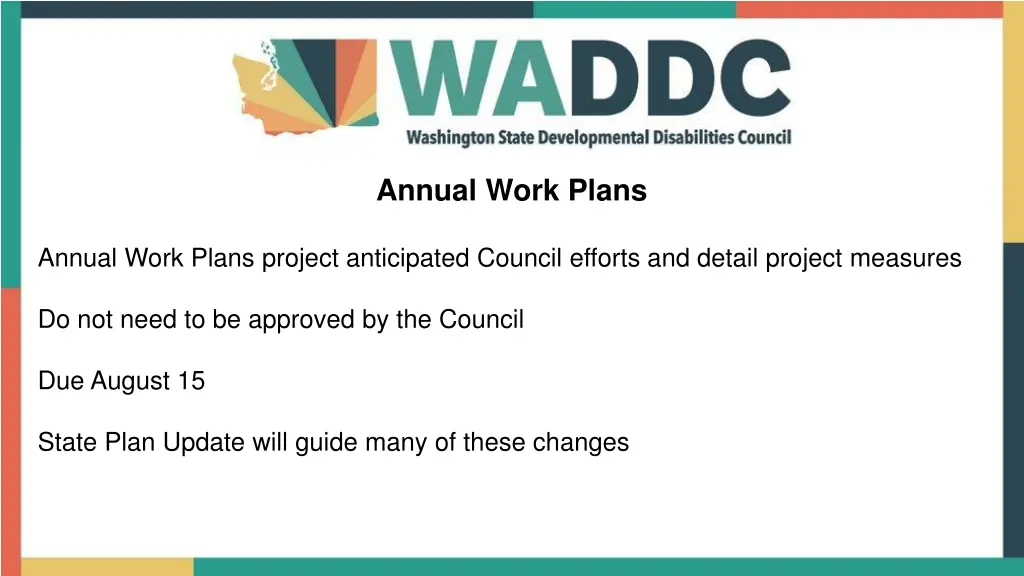 annual work plans
