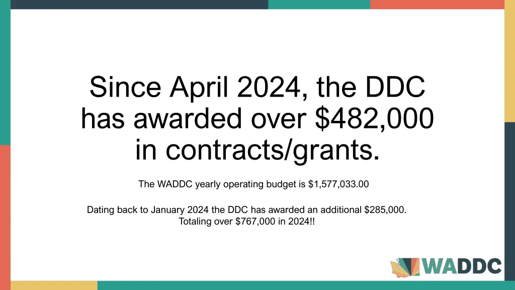 since april 2024 the ddc has awarded over