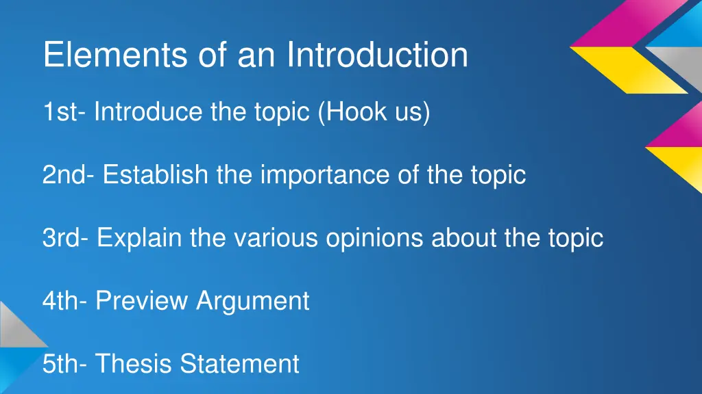 elements of an introduction