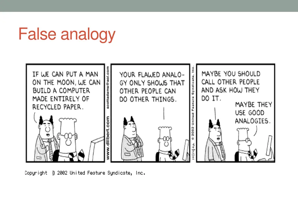 false analogy