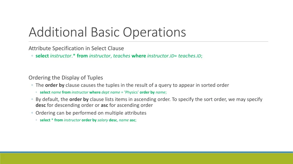 additional basic operations 5