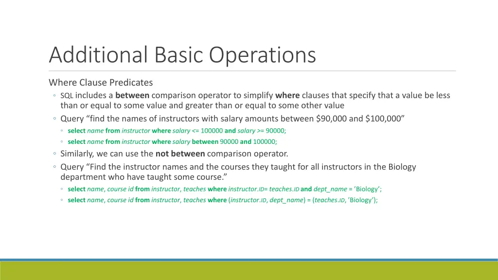 additional basic operations 6