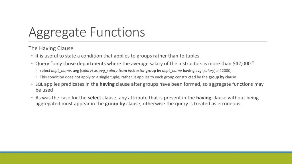 aggregate functions 3