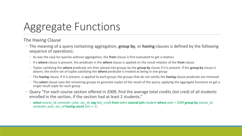 aggregate functions 4