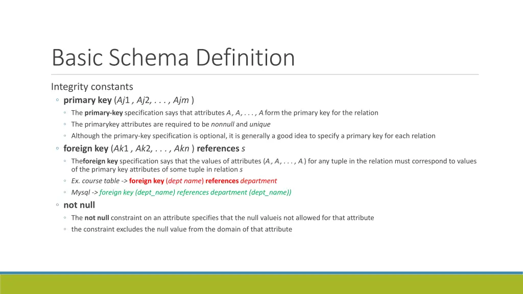 basic schema definition 2