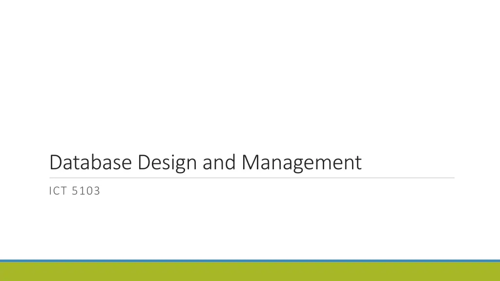 database design and management