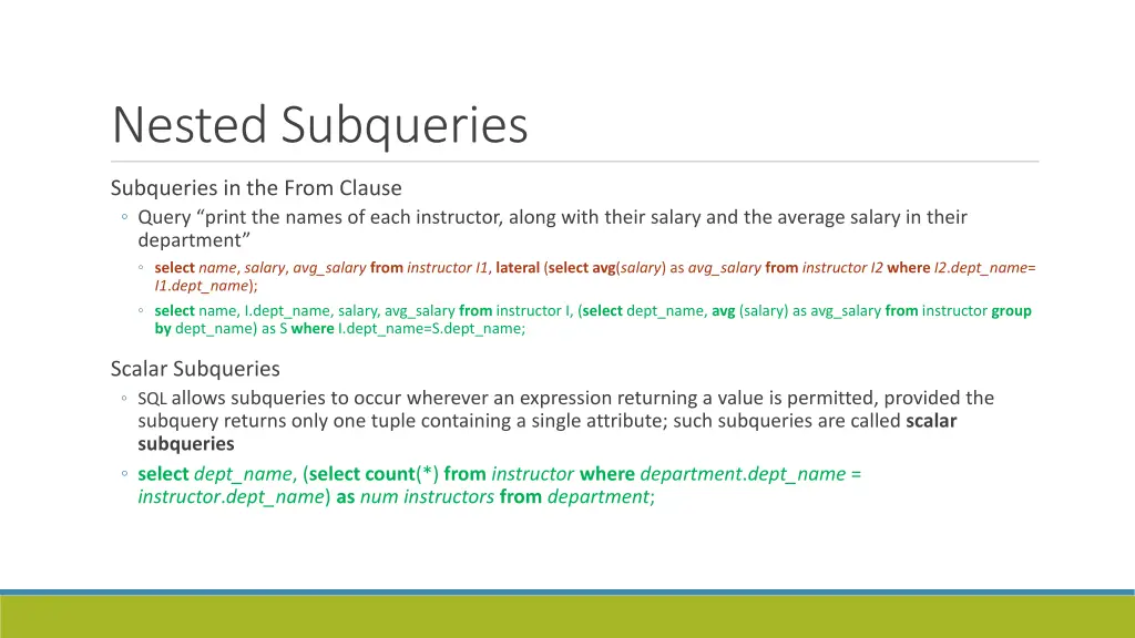 nested subqueries 7
