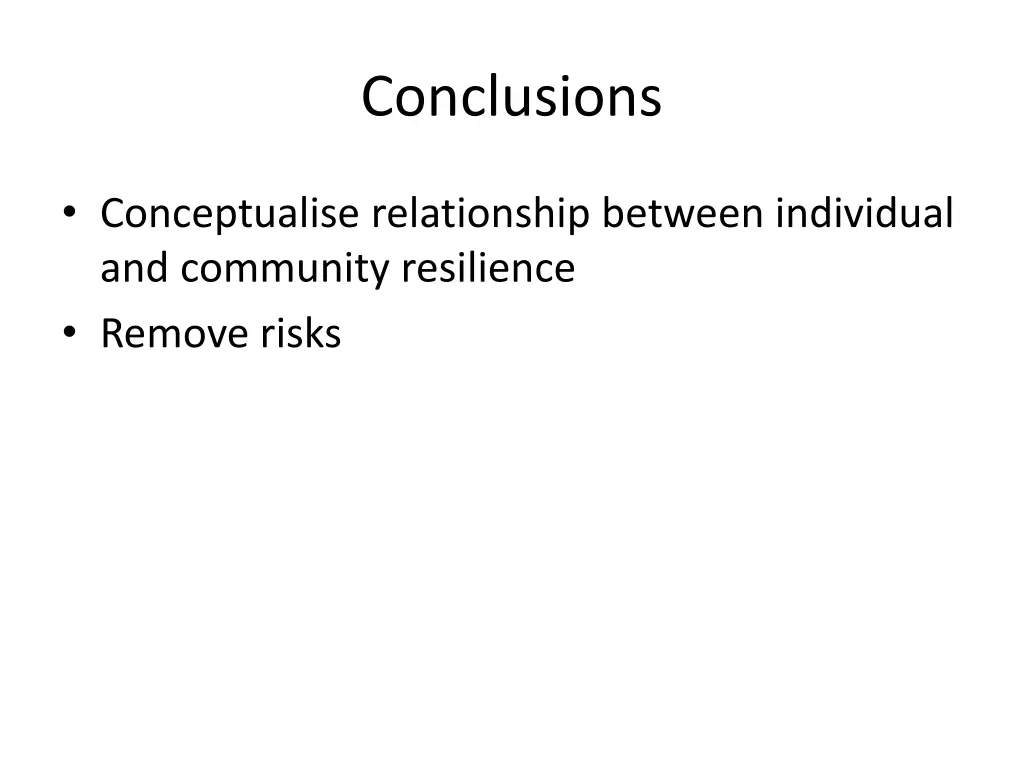 conclusions