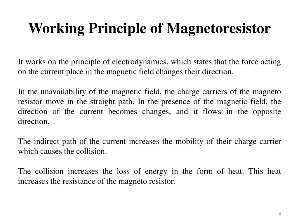 working principle of magnetoresistor