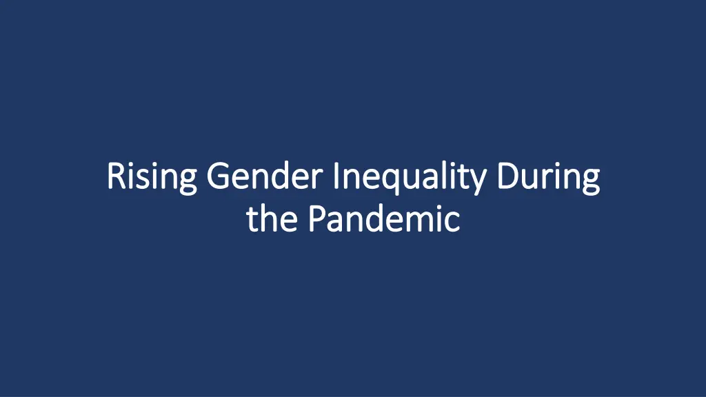 rising gender inequality during rising gender 1