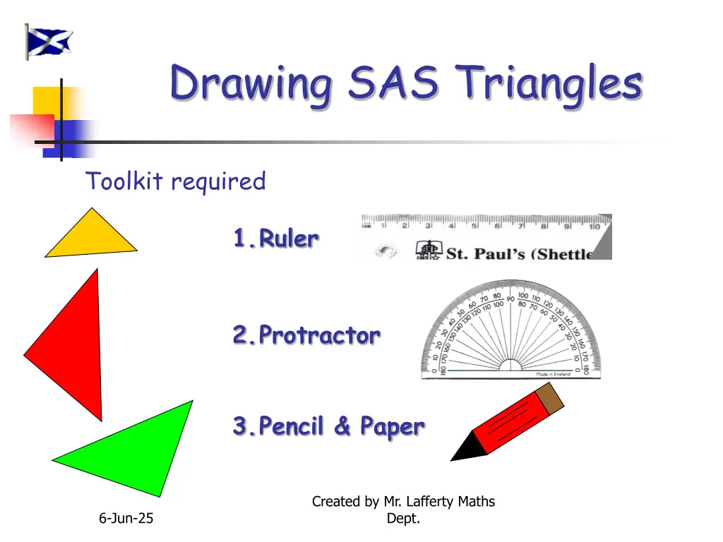 drawing sas triangles 1