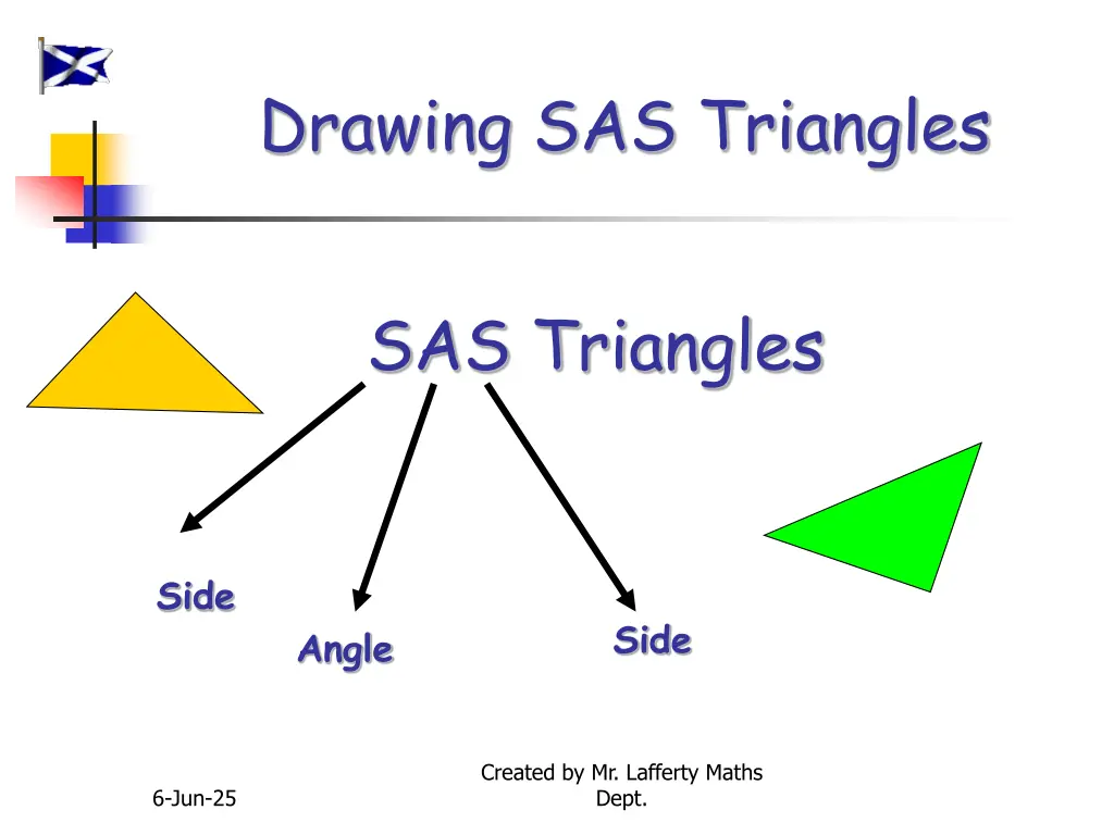 drawing sas triangles