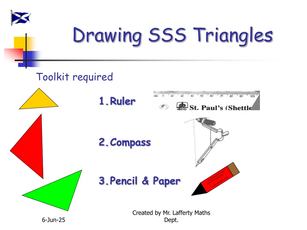 drawing sss triangles 1